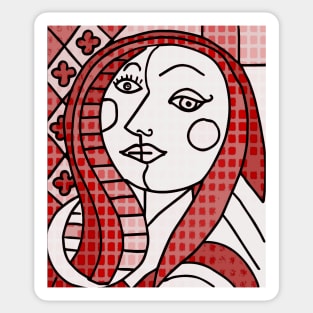 portrait cubism Sticker